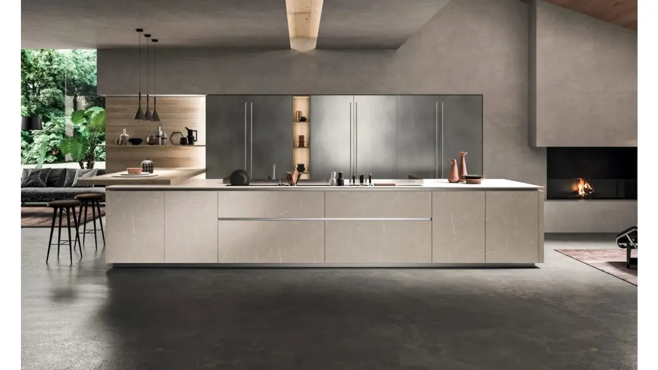 Cucina Moderna con penisola Time 03 di Gentili Cucine